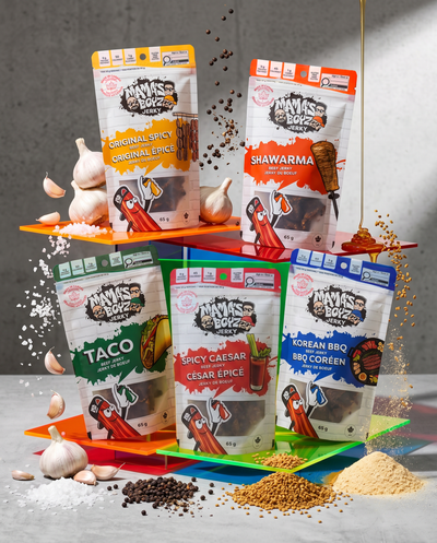 Five flavours of Mama's Boyz Jerky