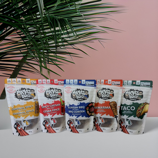 Five flavours of Mama's Boyz Jerky
