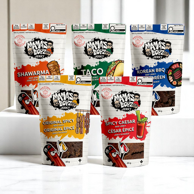 Five Flavours of Mama's Boyz Jerky