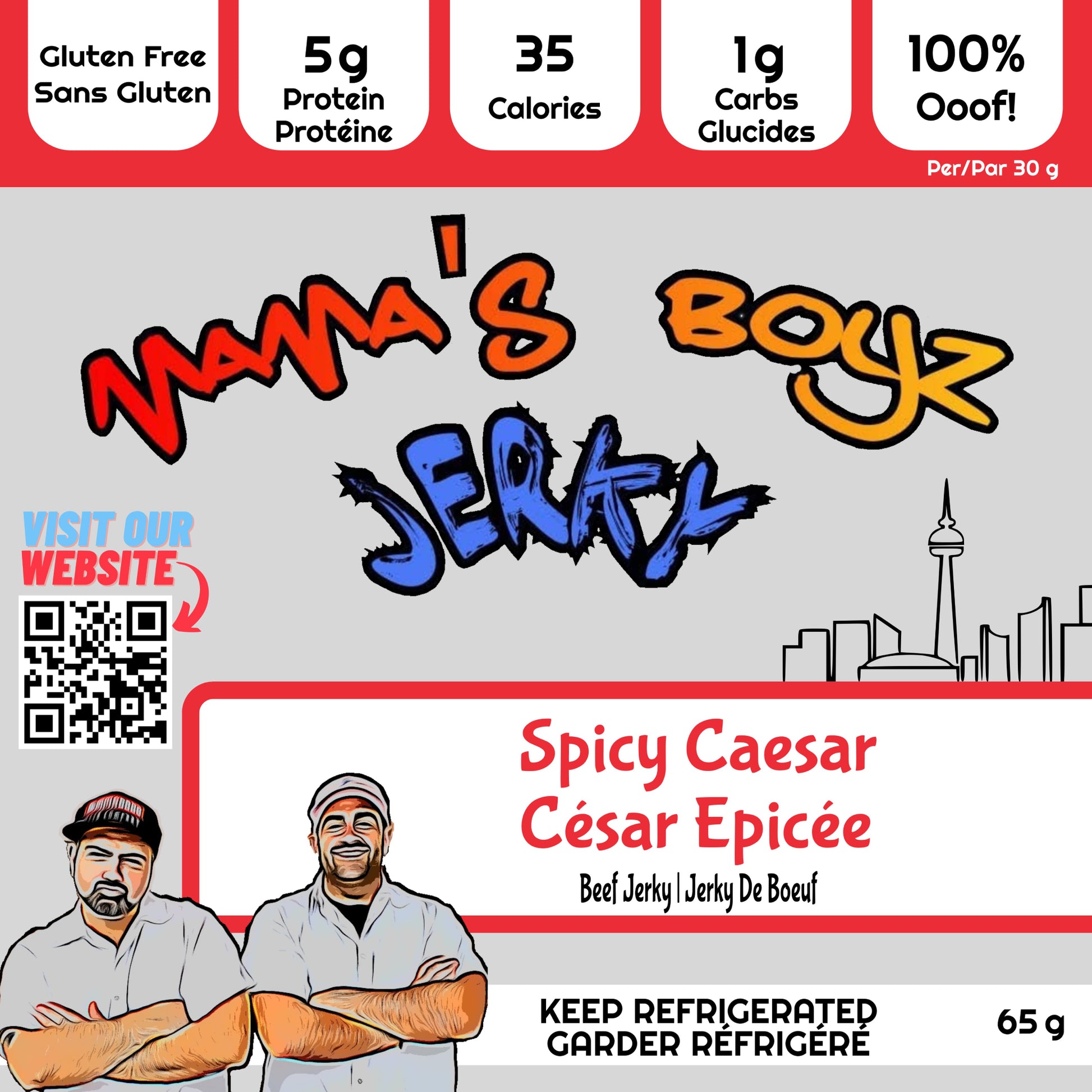 Mama's Boyz Jerky Spicy Caesar Flavour