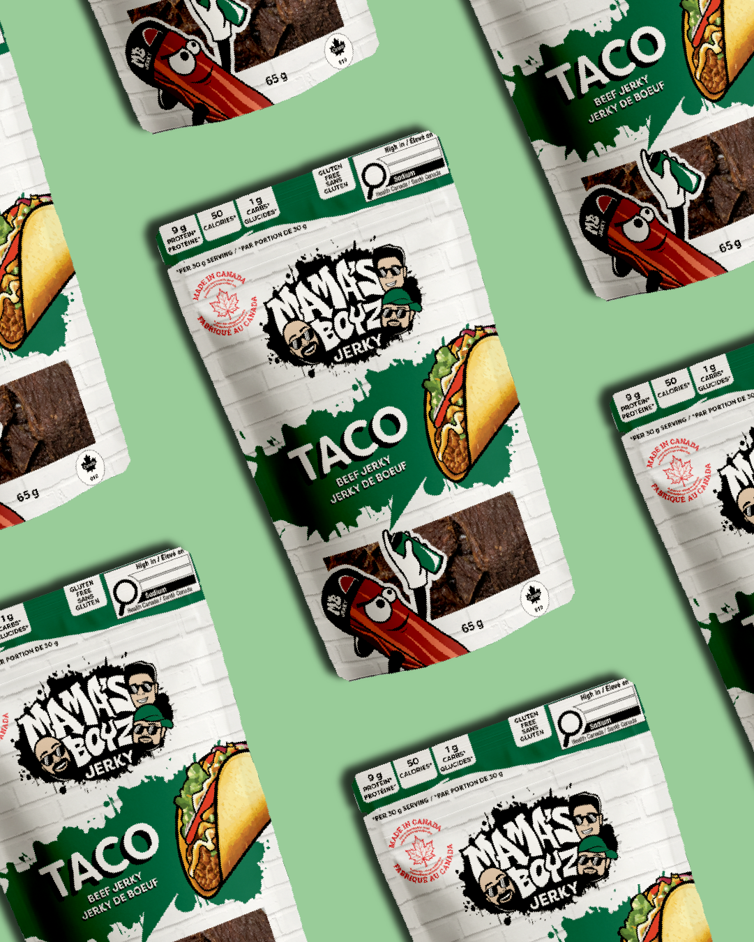 Mama's Boyz Jerky Taco Flavour